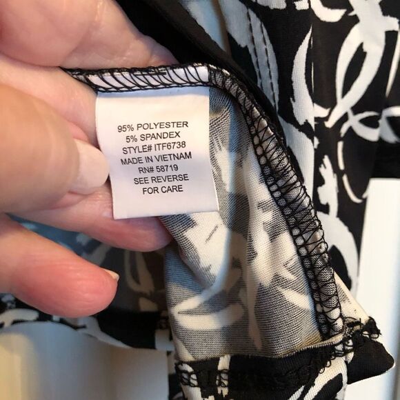 NY COLLECTION - NWT - 🌺HPX5🌺 - L Sz L Petite Printed 3/4 Open Cardigan w/Tank - Picture 15 of 16